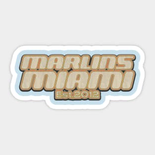 Miami Marlins  / Old Style Vintage Sticker